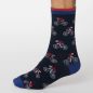 Chaussettes bleues ou grises avec imprimés cyclistes