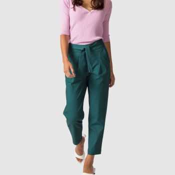 Pantalon bio vert coton 1