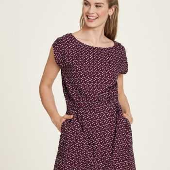 Robe EcoVero bordeaux marguerites