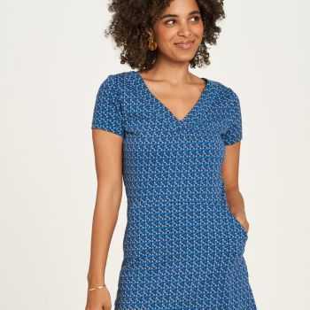 Robe jersey tangram bleue 1