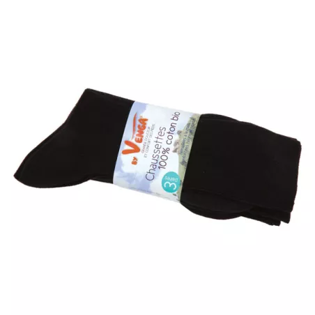 Lot chaussettes noires coton bio