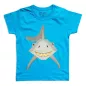 T-shirt coton bio bleu Requin