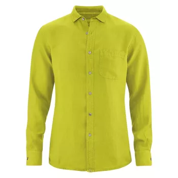 Chemise homme 100% véritable chanvre vert apple