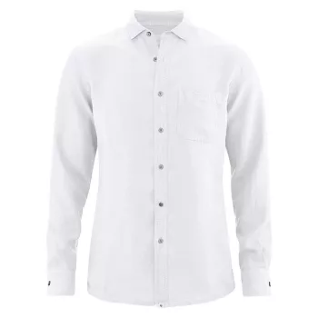 Chemise unie 100% chanvre blanc