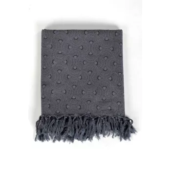 Cheche foulard gris et noir