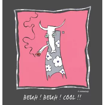 Tee-shirt gris anthracite Beuh ! Beuh ! cool !