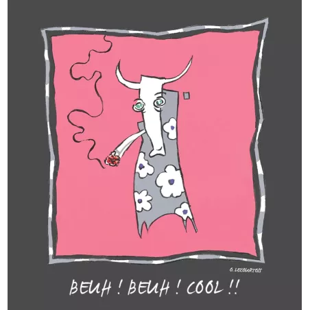 Tee-shirt anthracite coton bio Beuh ! Beuh ! cool !