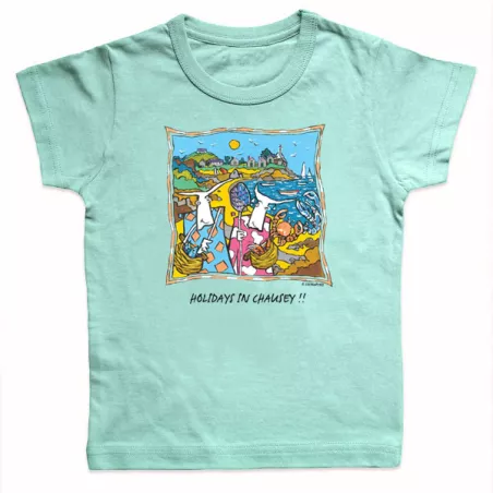 Tee-shirt bio bleu clair Holidays in Chausey