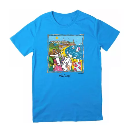 Tee-shirt bleu azur Granville