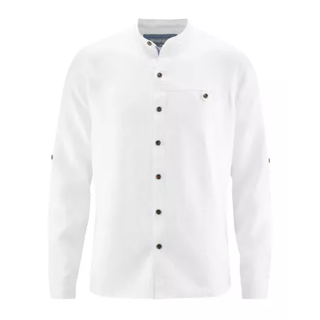 Chemise col mao chanvre homme Noam