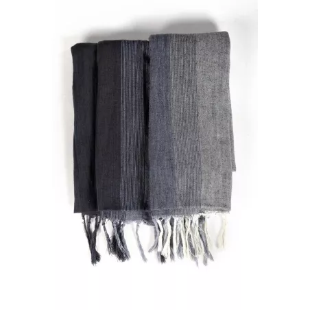 Cheche foulard noir et nuances de gris