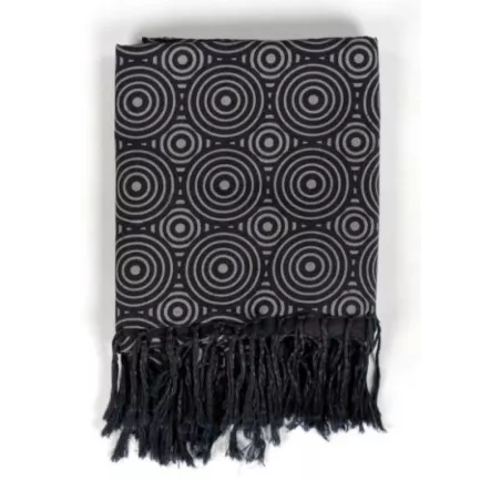 Cheche foulard gris noir 