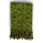 Cheche foulard vert kaki imprimé fleurs