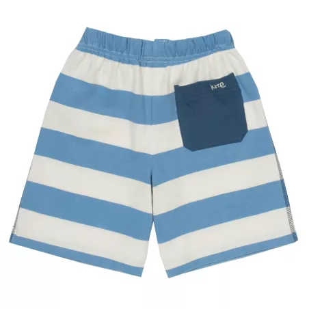 Short enfant coton bio rayures bleues