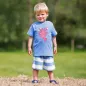 Short enfant coton bio rayures bleues