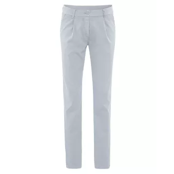 Pantalon slim toile coton bio et chanvre Alice argent platine