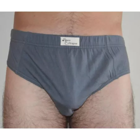 Slip homme gris coton bio