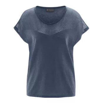 Haut femme bio gris bleu wintersky 