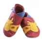 Chaussons cuir souple rouge Georges La Girafe 