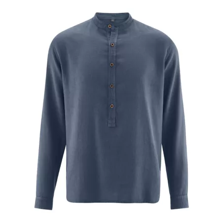 Chemise bio manches longues col droit