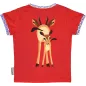 Tee shirt rouge en coton bio et équitable imprimé Gazelle 