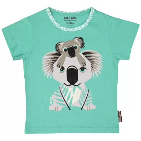 Tee shirt en coton bio et équitable imprimé Koala