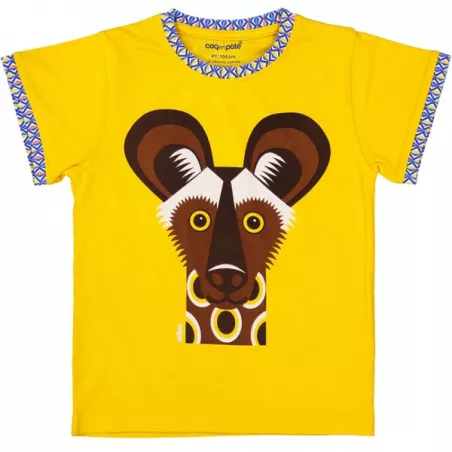 T-shirt coton bio jaune lycaon