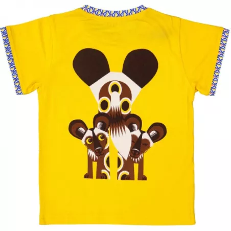 T-shirt coton bio jaune lycaon