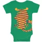 Body manches courtes coton bio vert Tigre