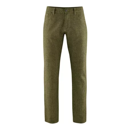 Pantalon à carreaux chanvre et coton bio