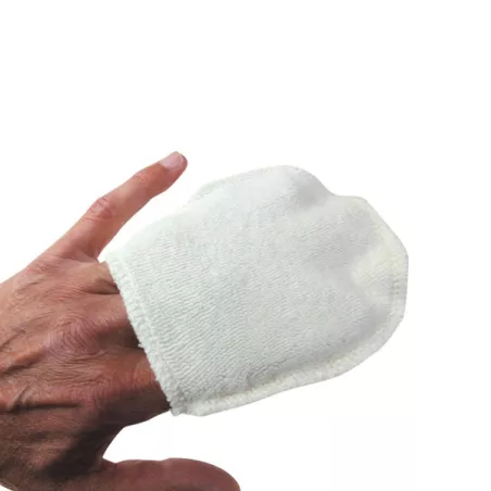 4 mini-gants à démaquiller en coton organic et lavables