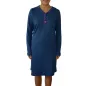 Chemise de nuit bleue en coton biologique