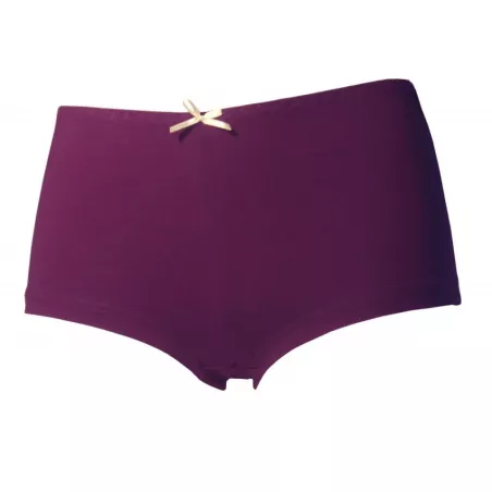 Boxer prune femme 100% coton bio Peau Éthique