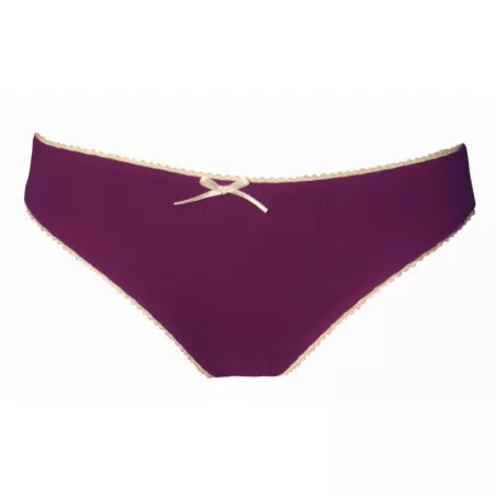 Slip couleur prune femme Peau Éthique