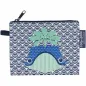 Porte monnaie Coq en Pâte Bleu marine coton bio imprimé baleine