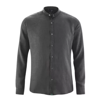 Chemise bio manches longues anthracite