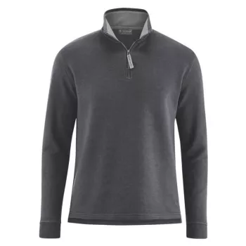 Sweat troyer homme chanvre et coton biologique anthracite