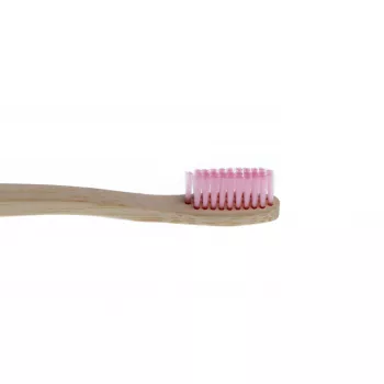 Brosse à dents bambou poils souple teintés à l'huile de ricin